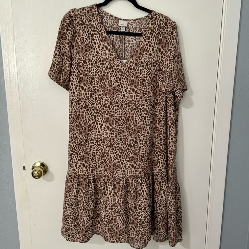 NWT A New Day brown print dress